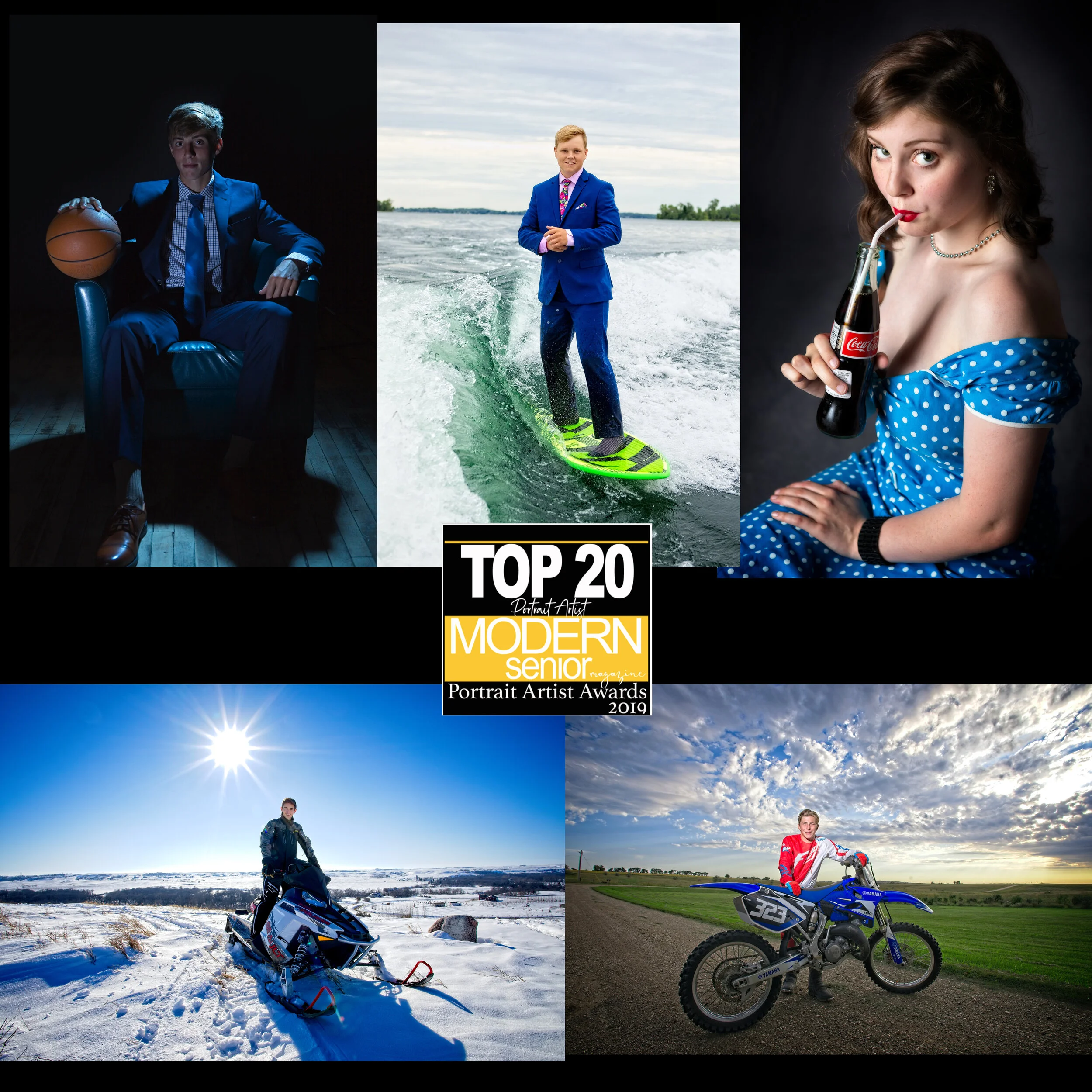 RECOGNIZED AS ONE OF THE TOP 20 SENIOR PORTRAIT ARTISTS IN THE US BY MODERN SENIOR MAGAZINE!