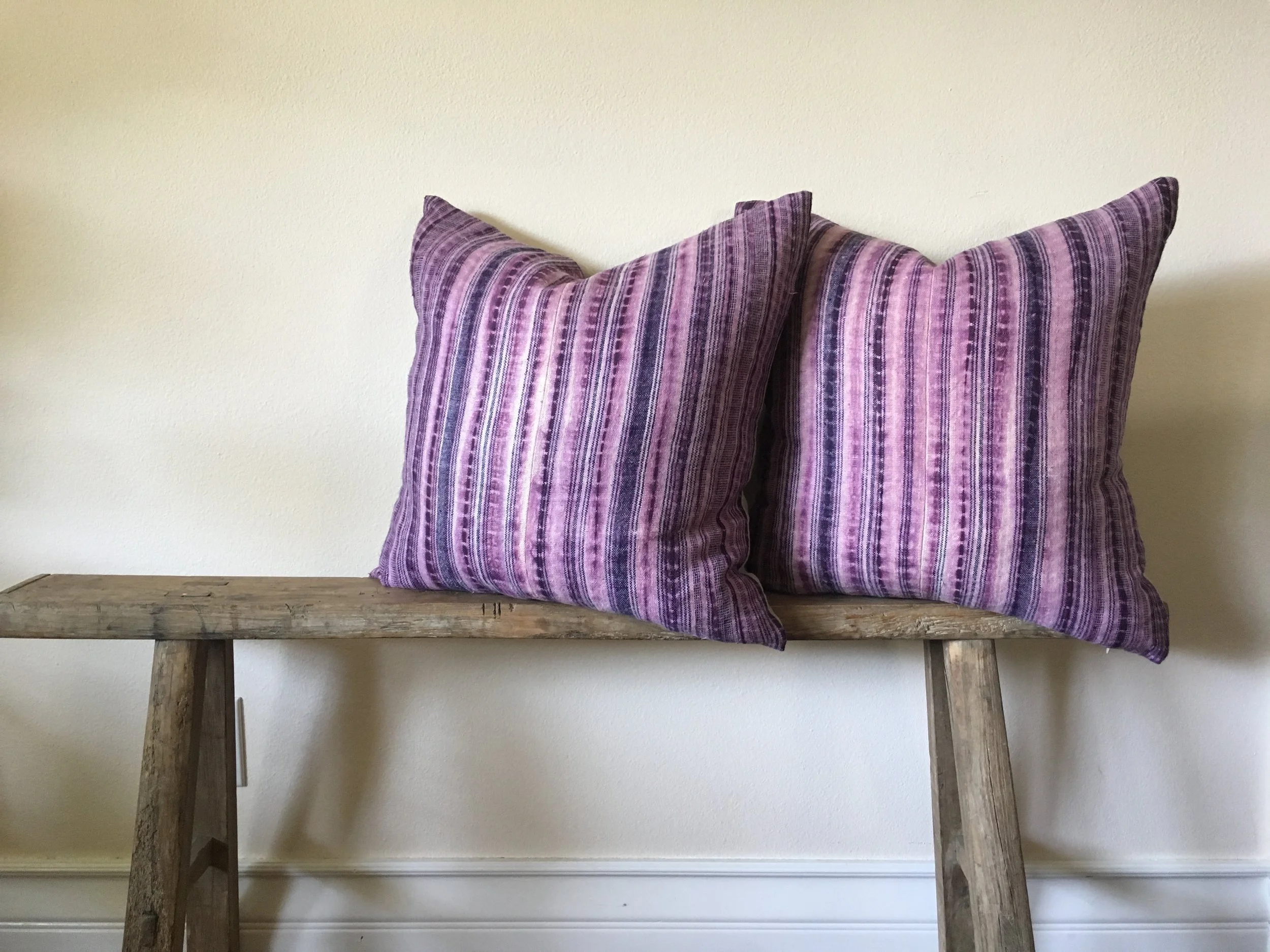 Vintage Purple Hemp Pillows