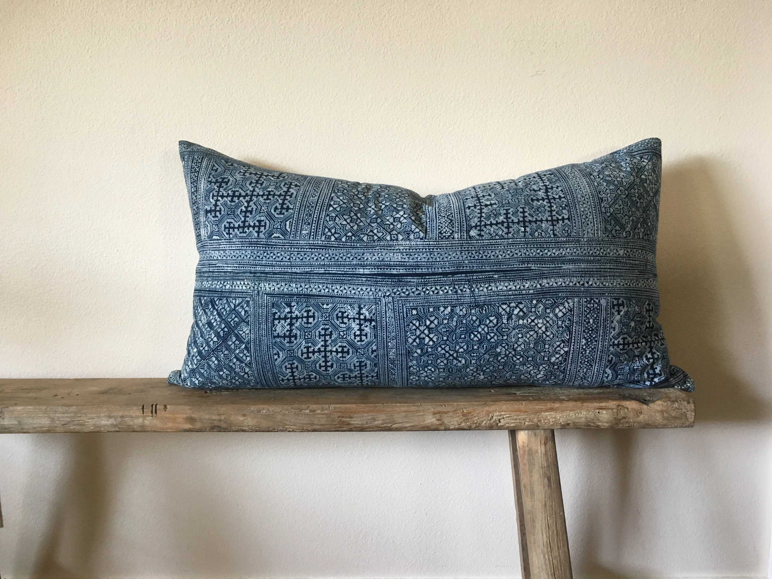Vintage Indigo Batik pillow