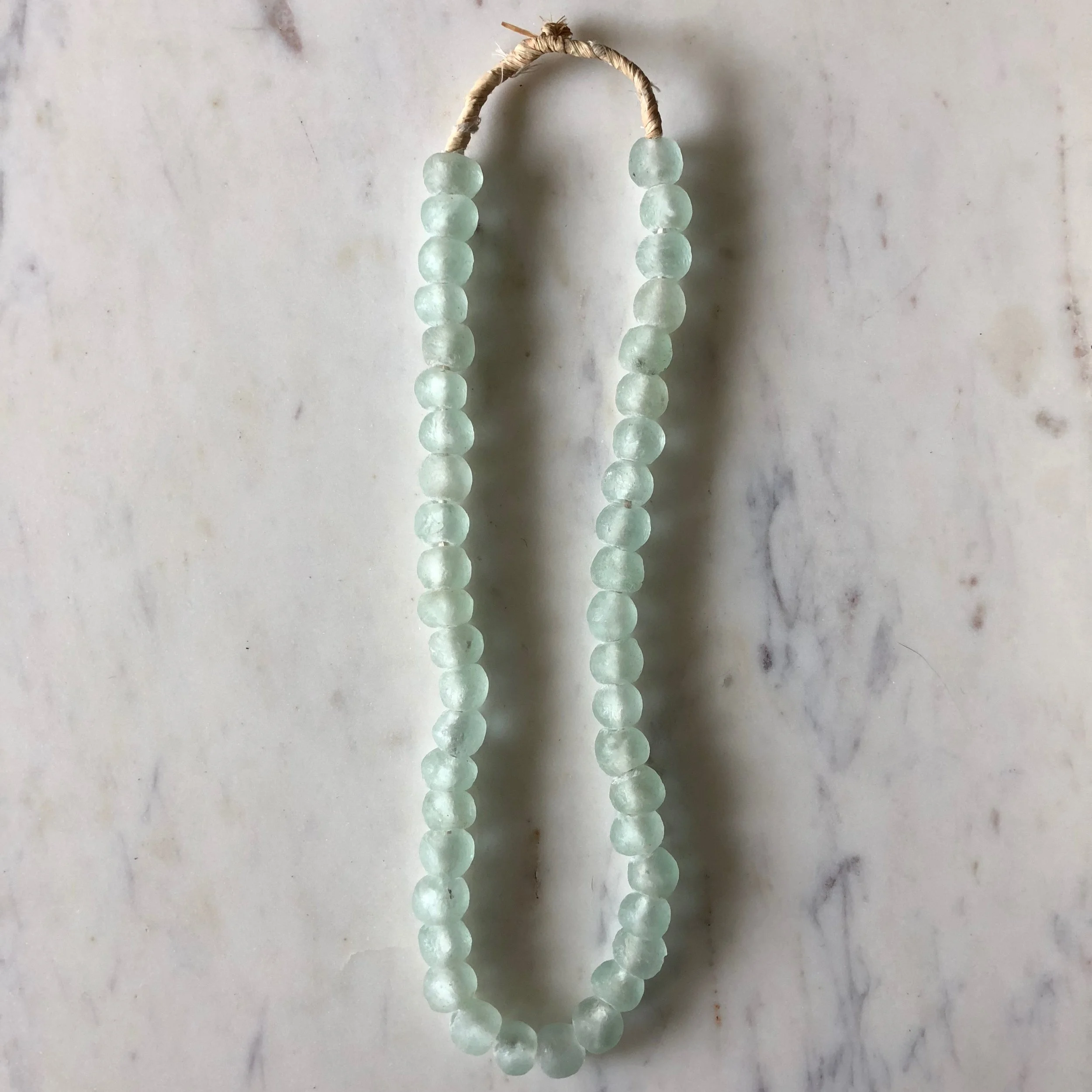 African Glass Beads - Ice