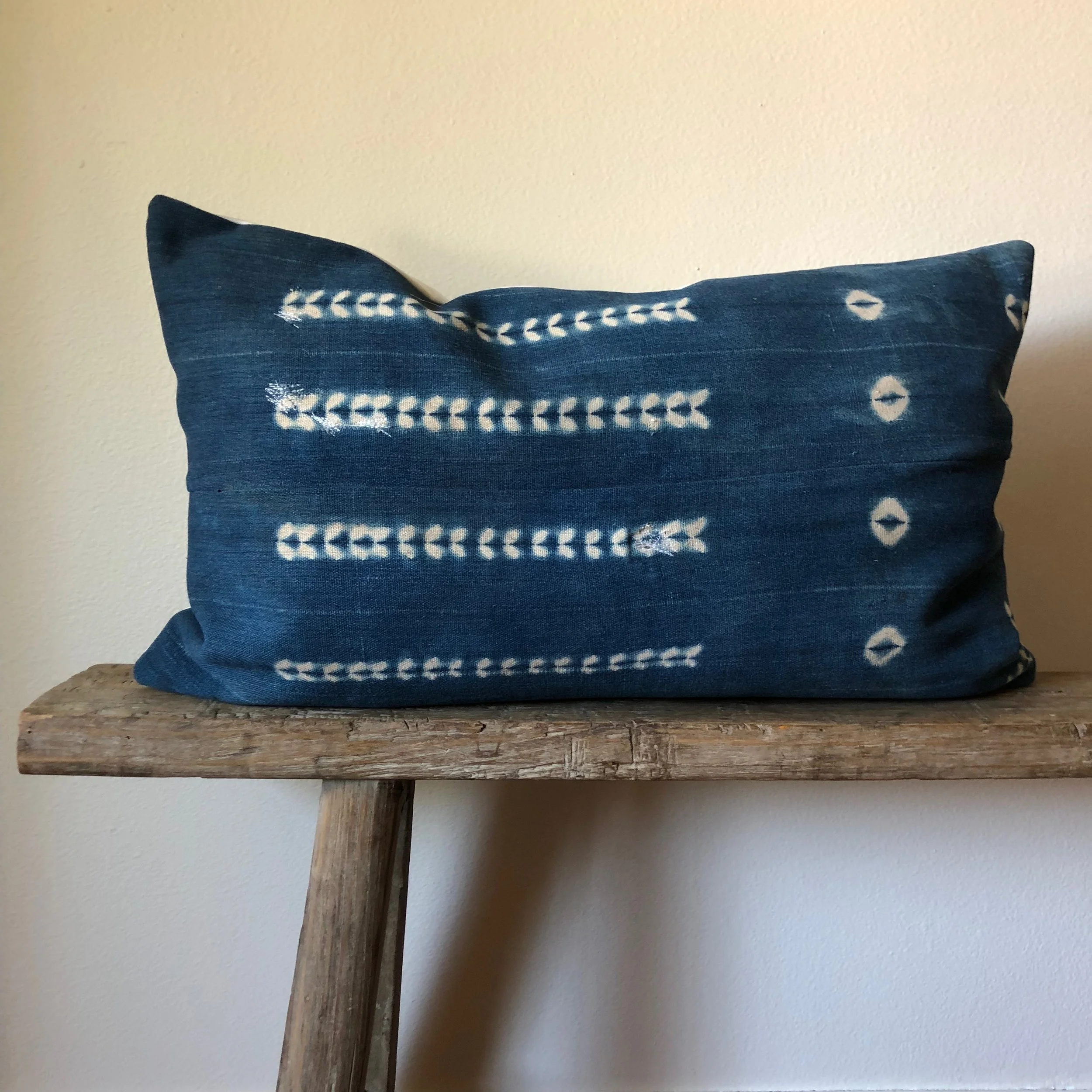 Vintage Indigo Pillow no. 109