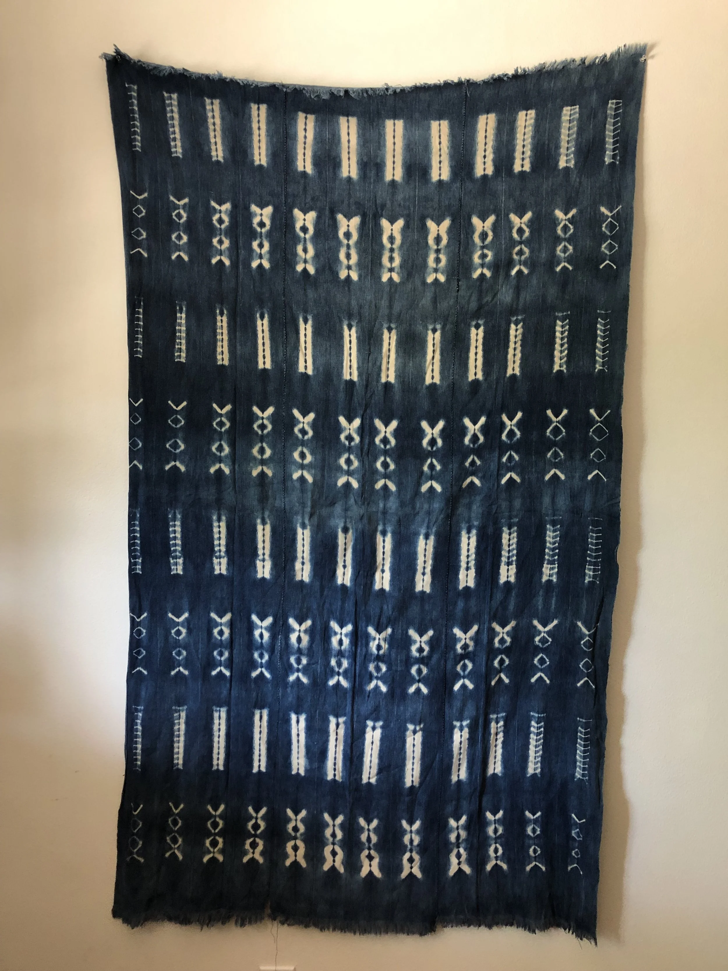 Vintage Indigo Mudcloth No. 107
