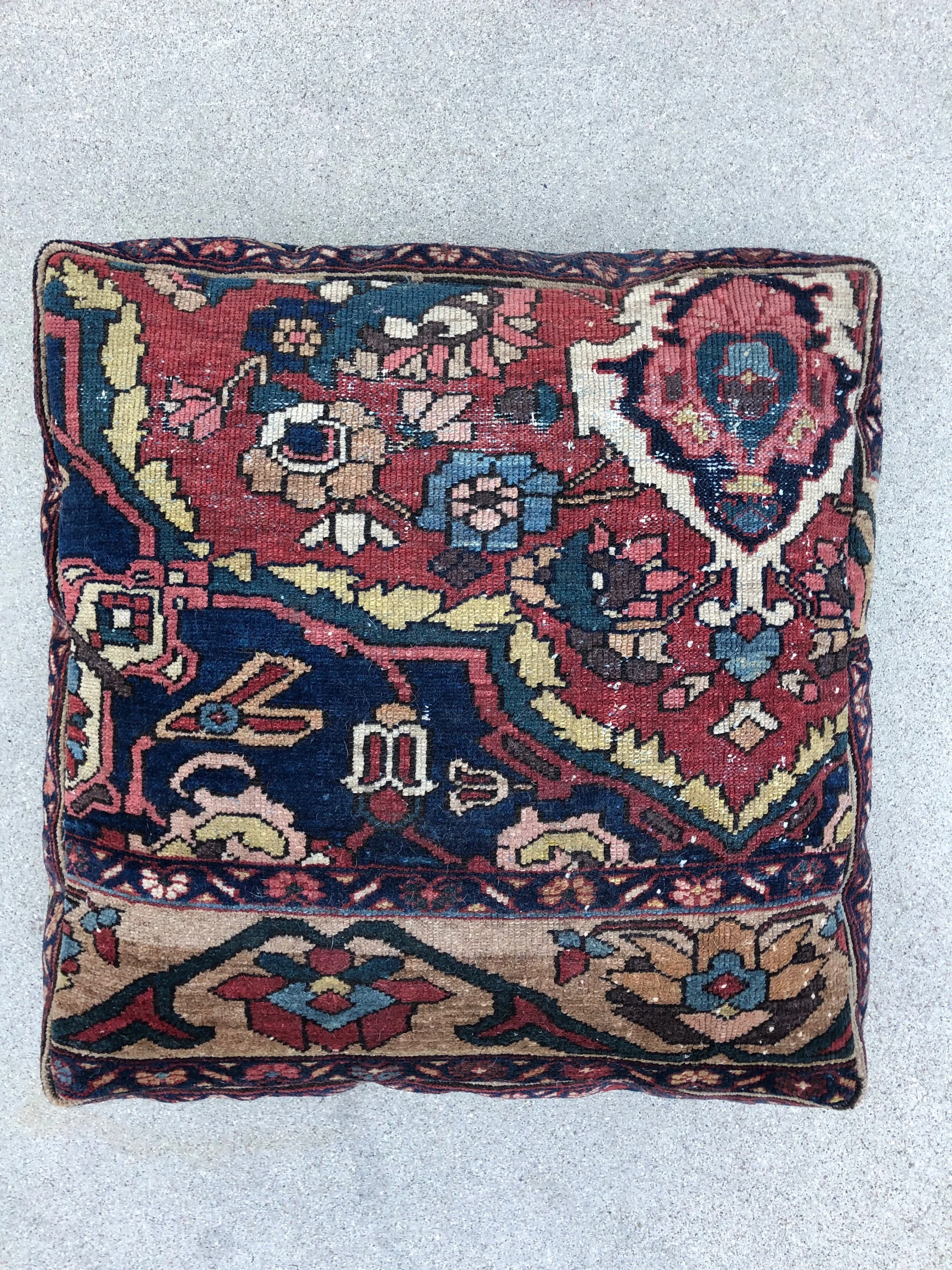 Antique Rug Pouf