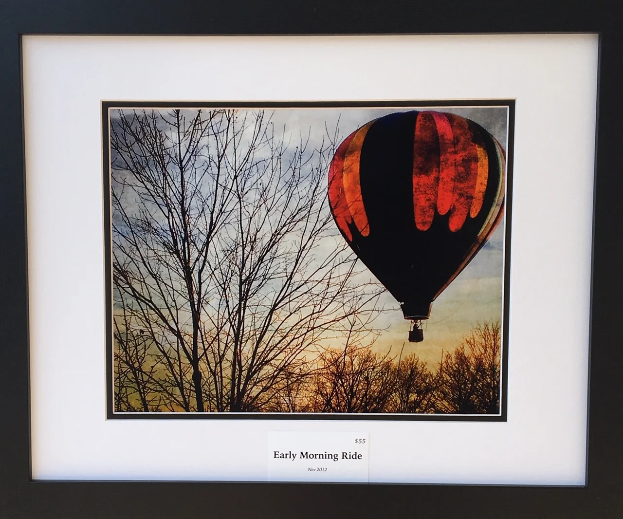 Kent Smith, KC Photography “Early Morning Ride” Framed print 20X16” Permission to by Kent Smith