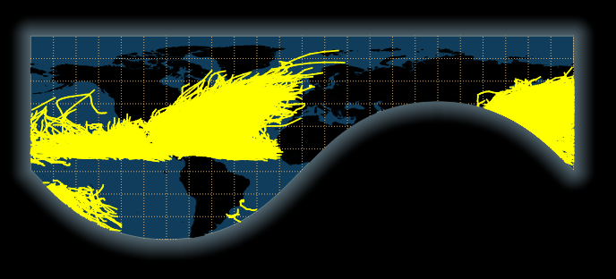 the parts of the earth visible in the ortho projection