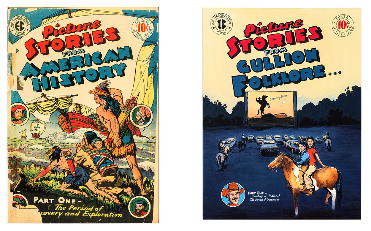 Diptych: Picture Stories from American History (Educational Comics)/Picture Stories from Gullion Folklore - Kim Stewart. 2018. (Copy)