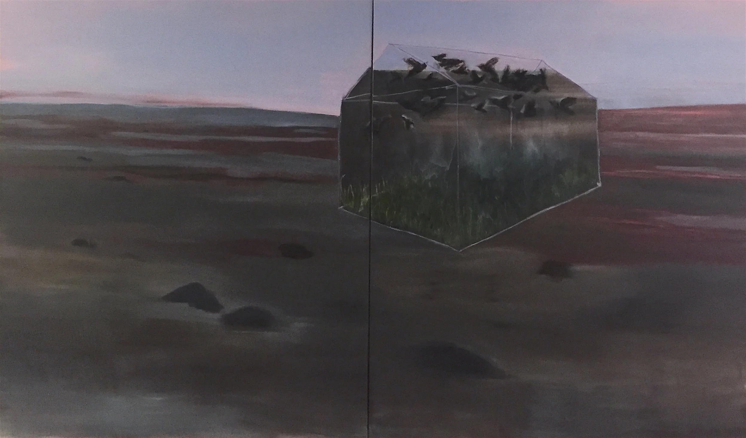  how long  oil and charcoal on canvas  120”x72” 