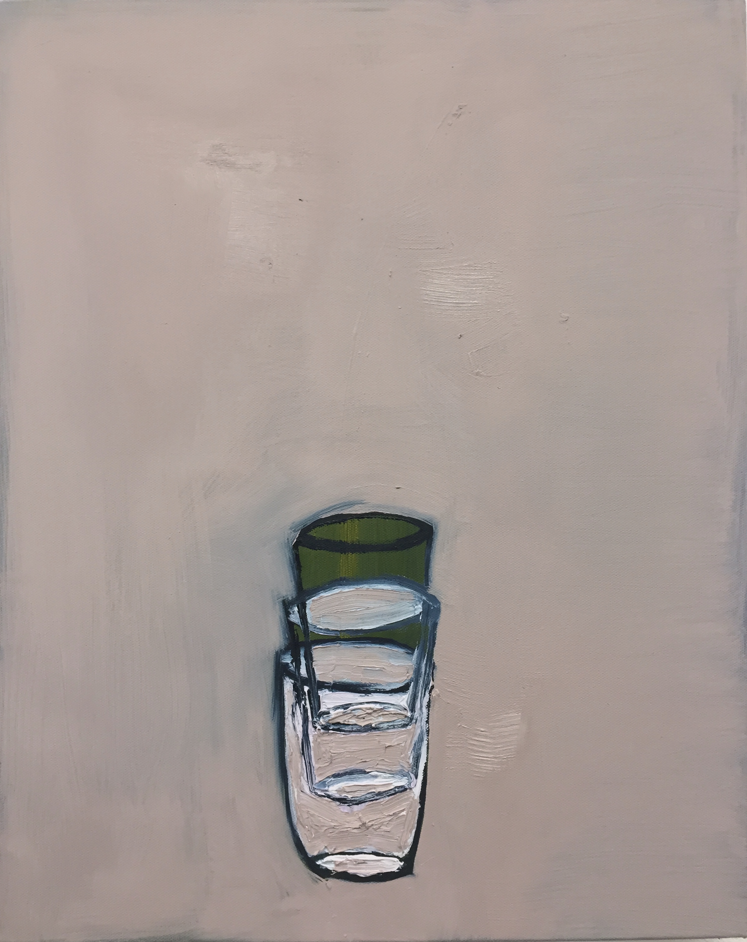  study of cups  oil on canvas   16”x20” 