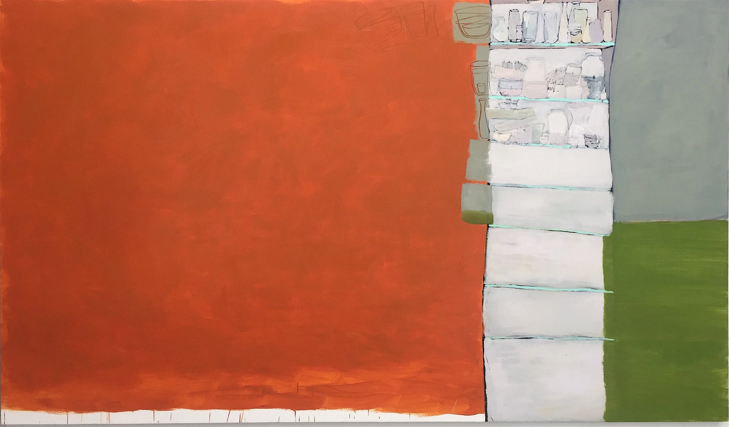  (New York)  oil and graphite on canvas  96”x54” 