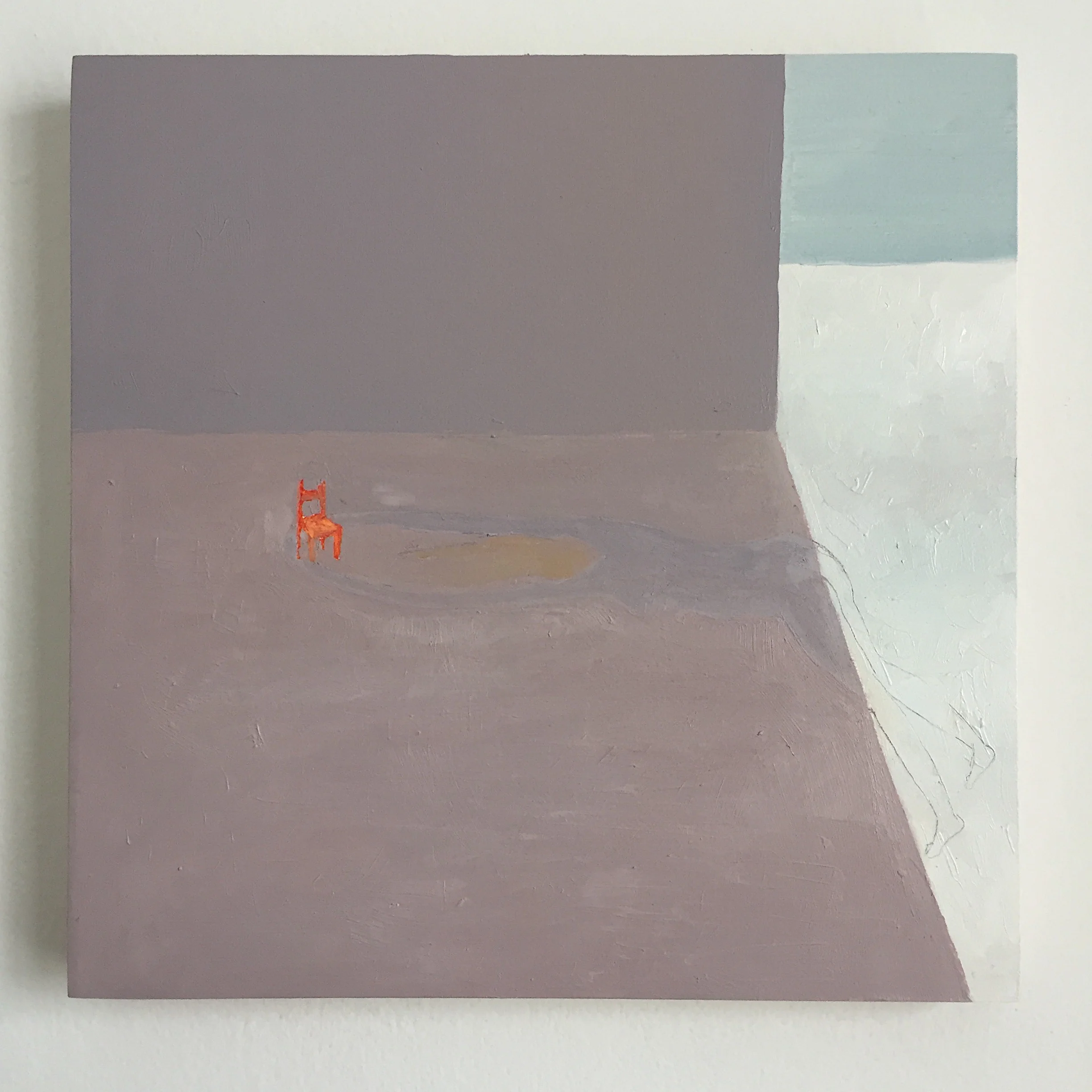  shivering, and the fire over our heads (title in process)  oil on panel  10”x10” 