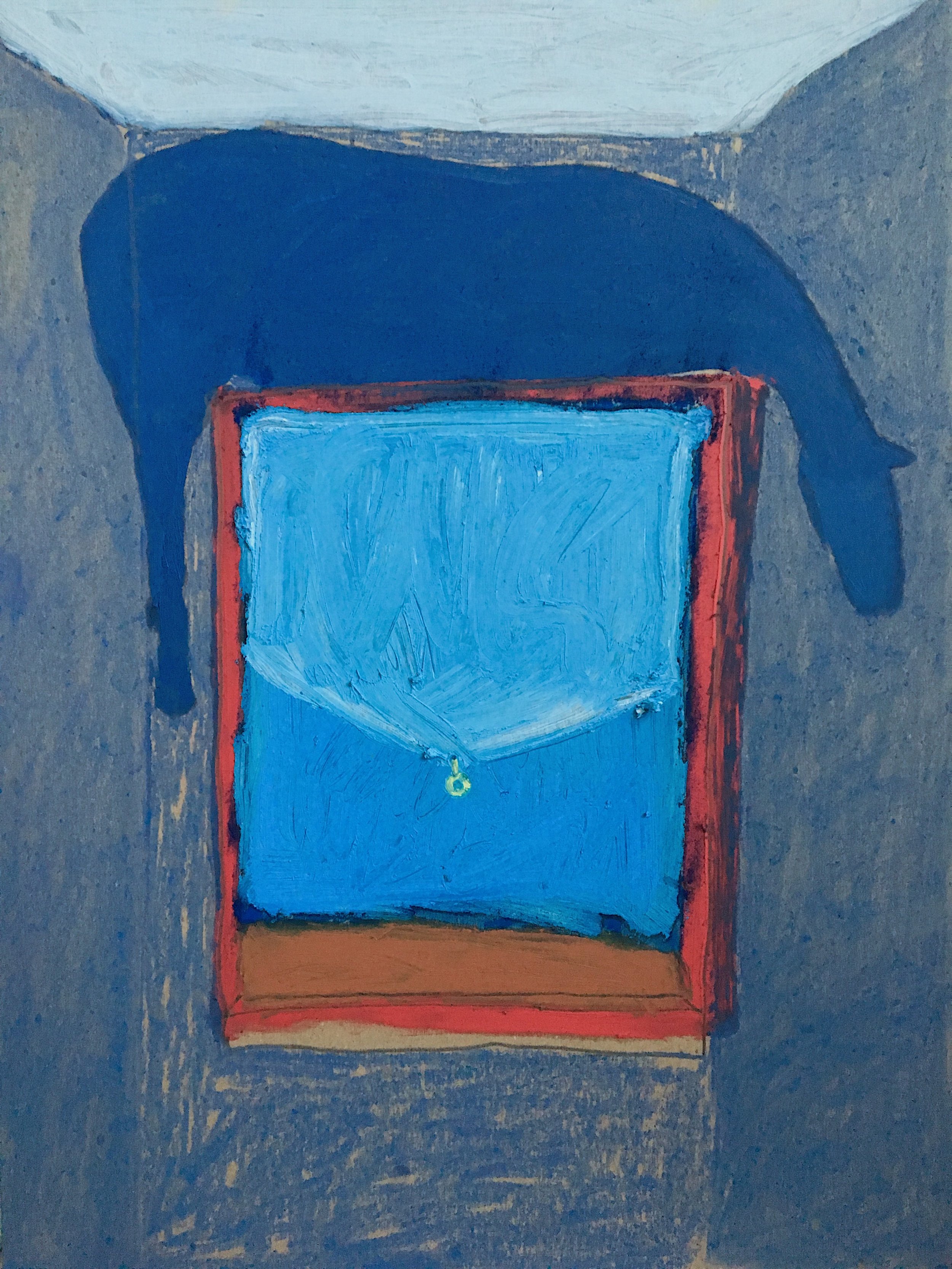  blue room  pastel, oil, and graphite on binder’s board   
