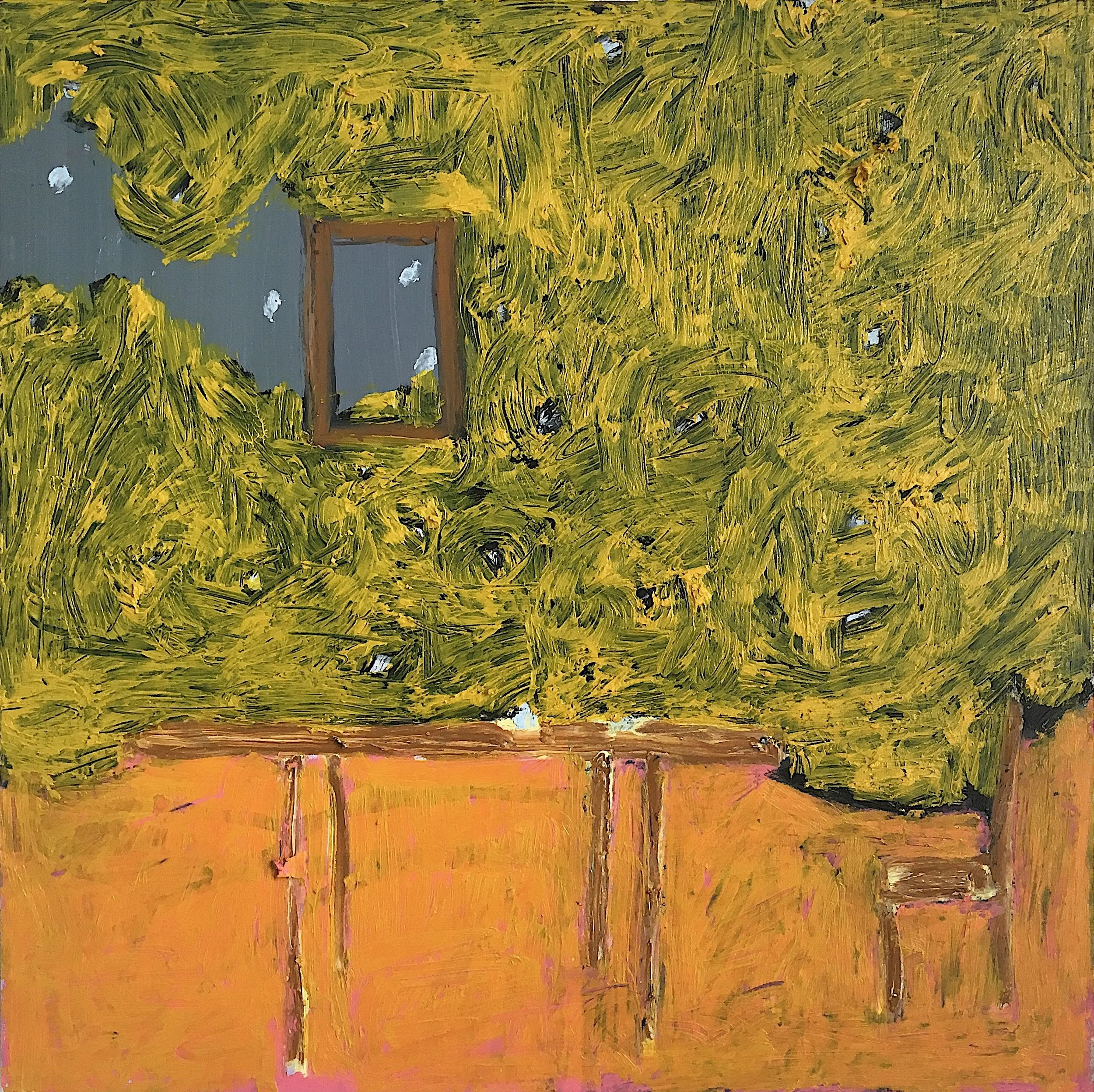  eating the sky for dinner  oil on panel  12”x12” 