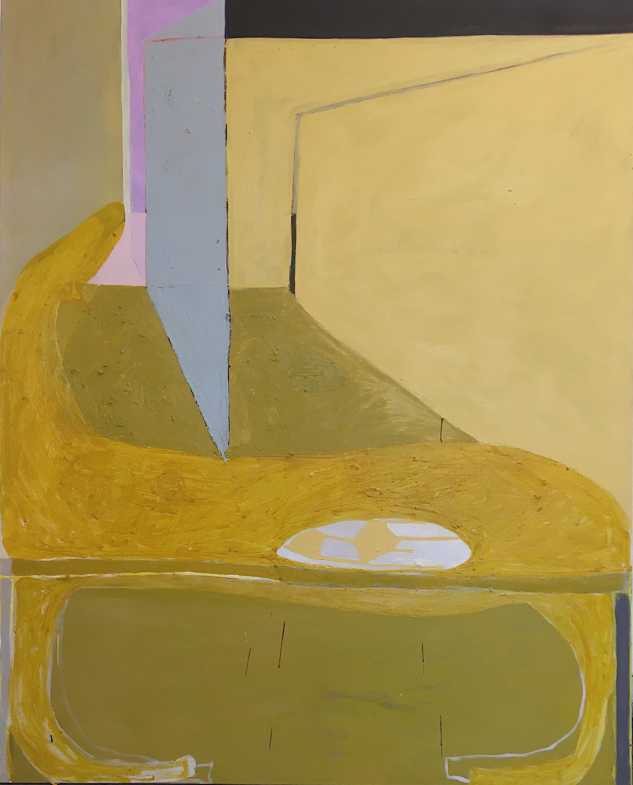  Everything was Yellow and Nothing Hurt  oil on canvas  48”x60” 