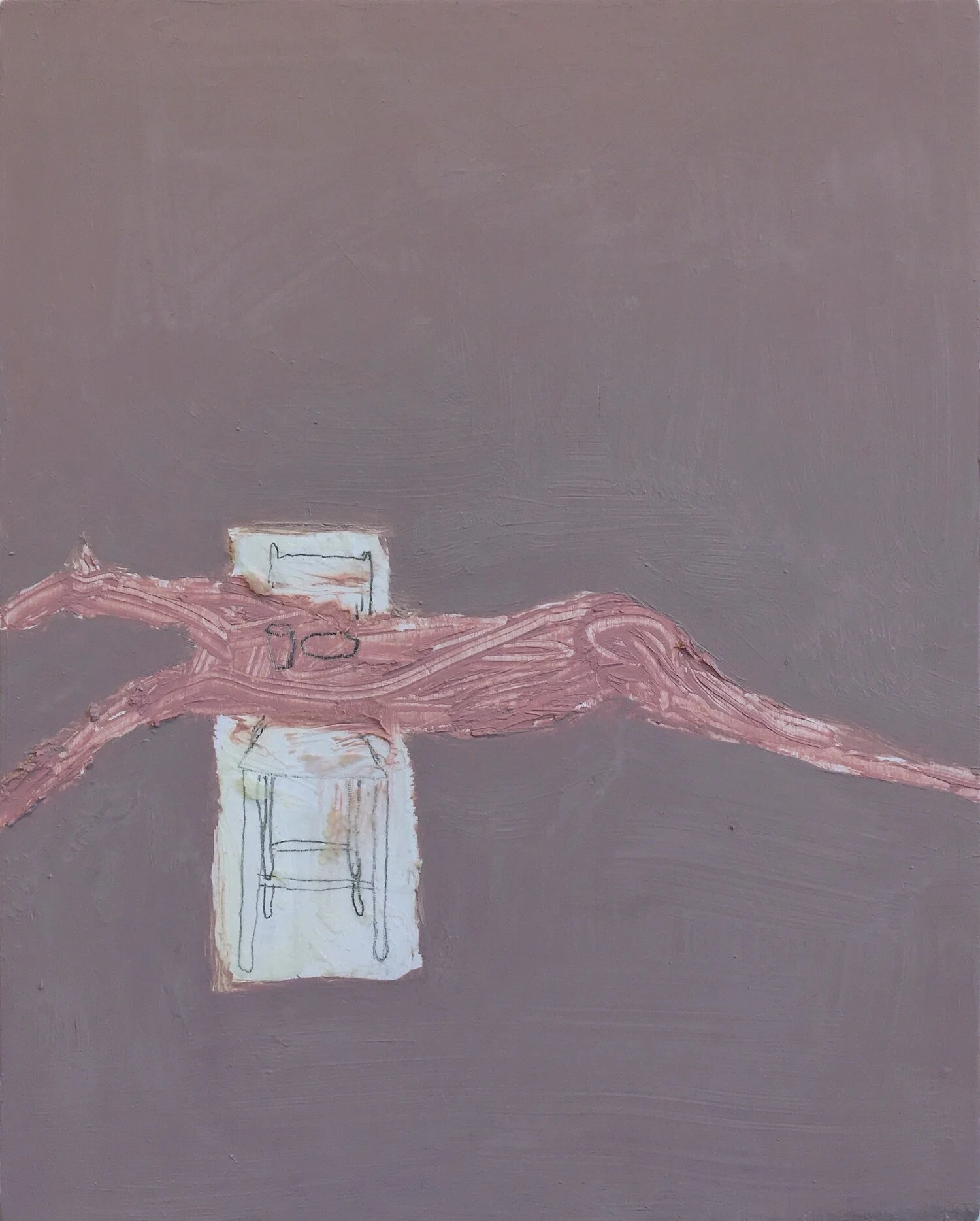  untitled  oil and graphite on panel  8”x10” 