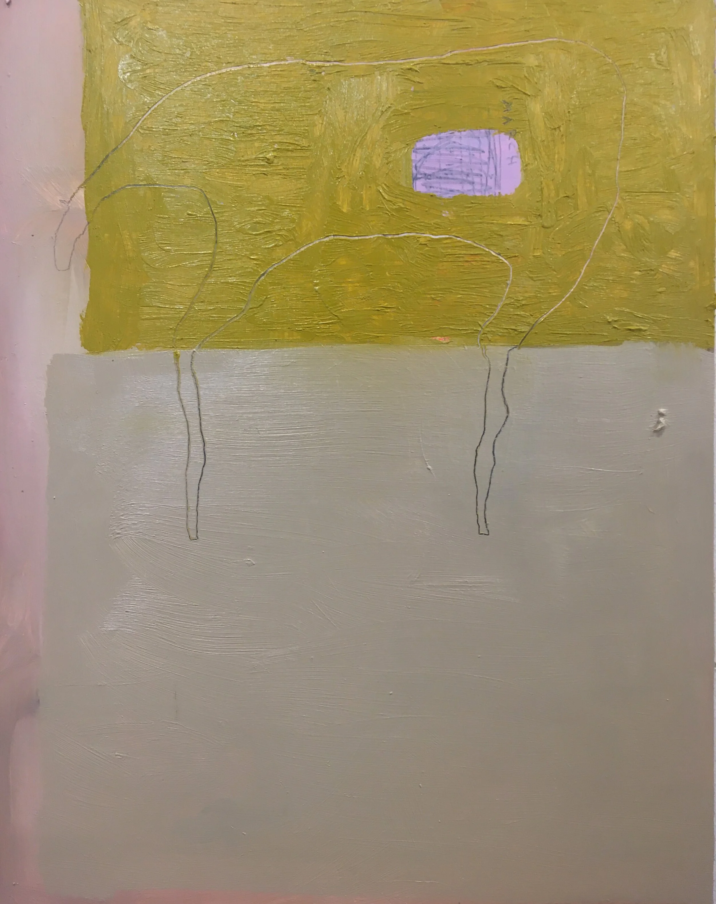  March for dinner and mom’s voice on the phone (or) Loose Time   oil on panel   8”x10” 