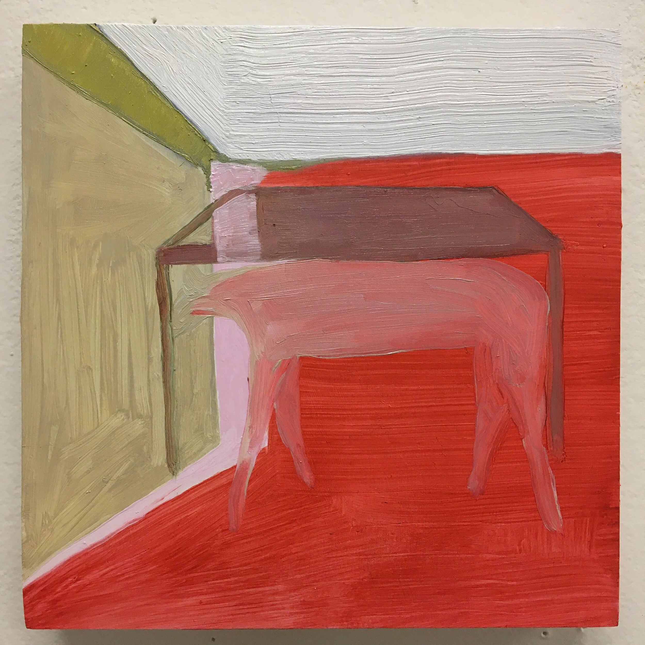  the way of walls  oil on panel  6”x6” 