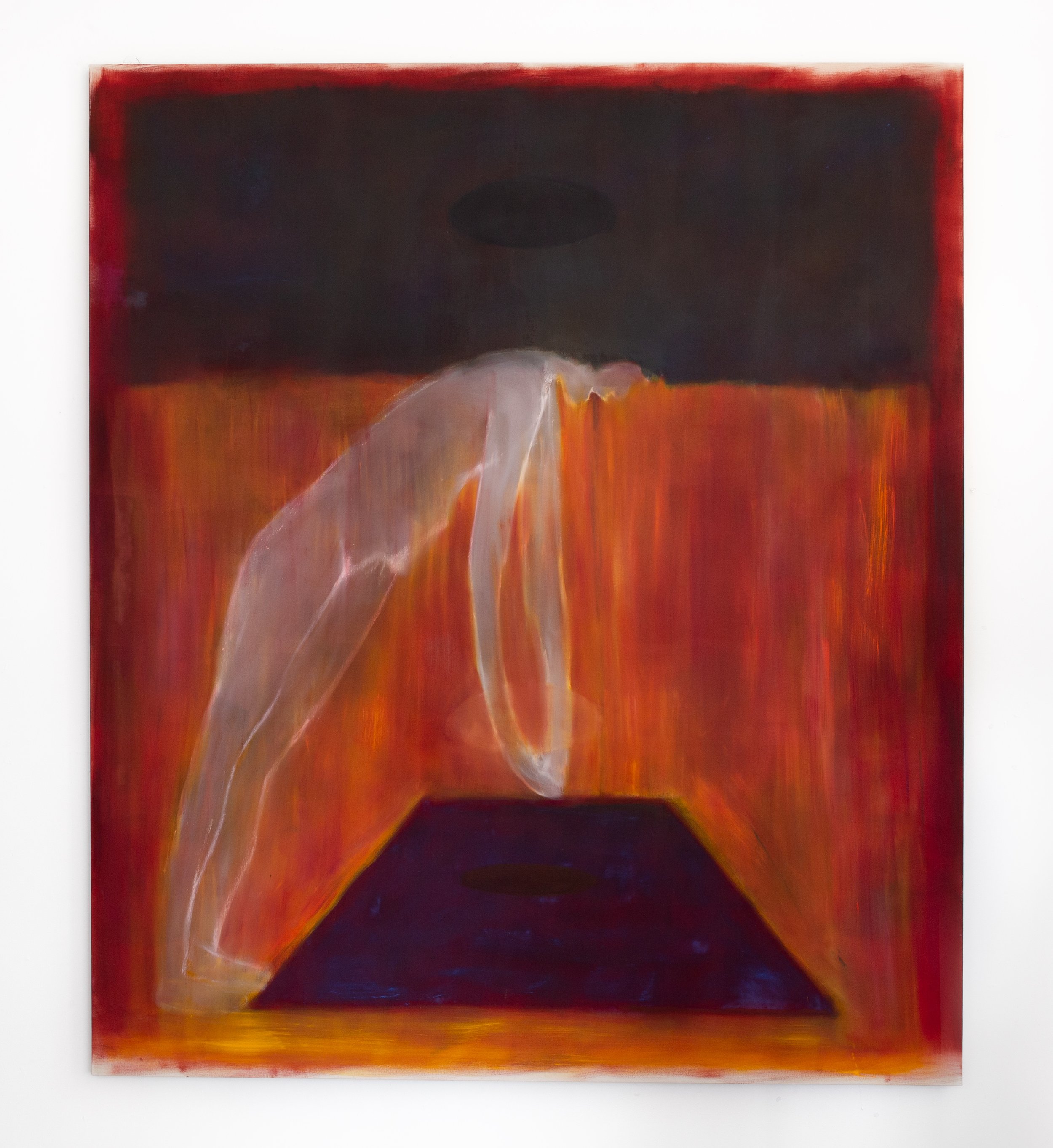  The edge of time is red   oil on canvas  84”x72” 