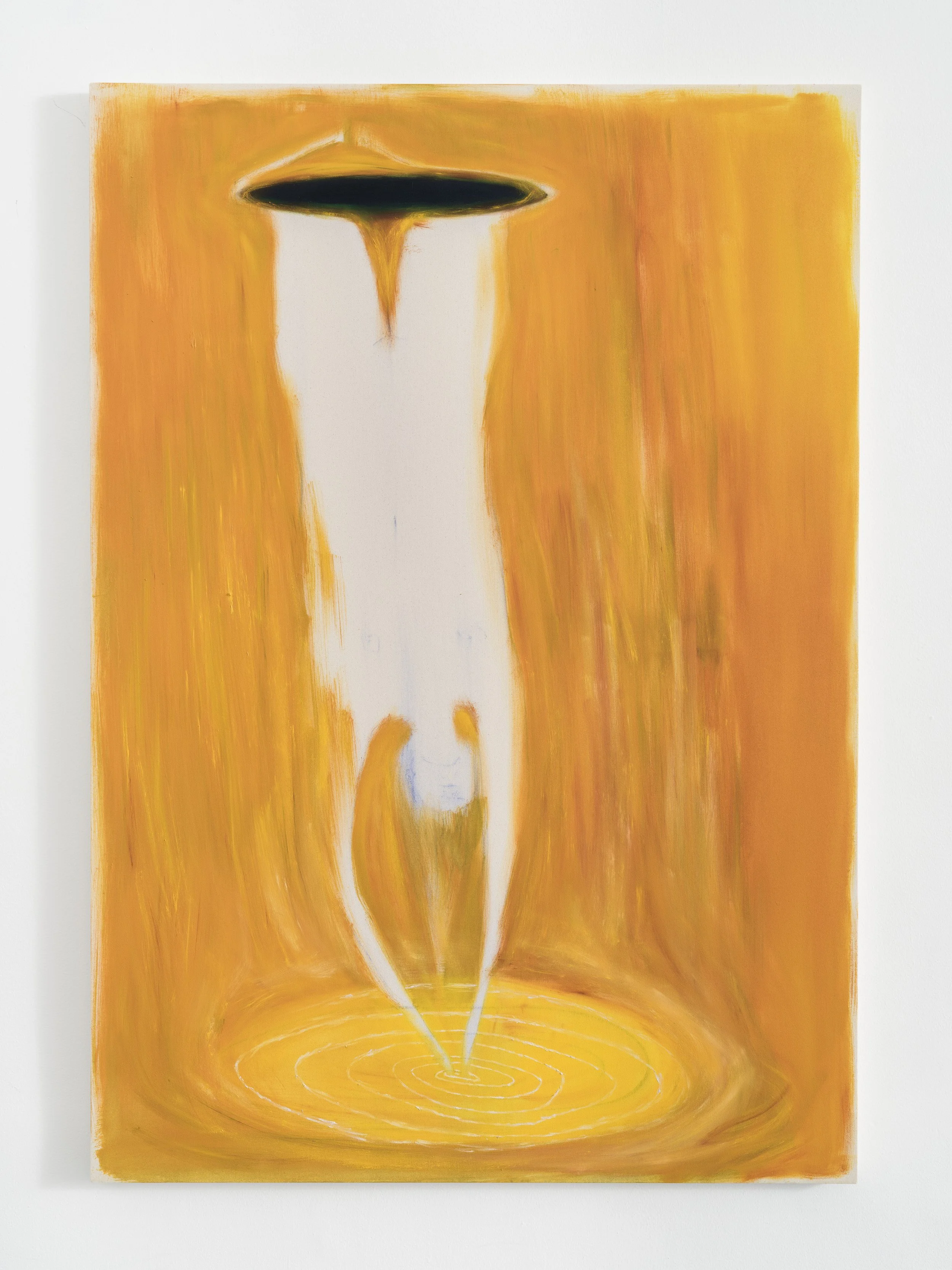  Gut hum  oil and pastel on canvas  60”x42”  image courtesy of Lauren Powell Projects 