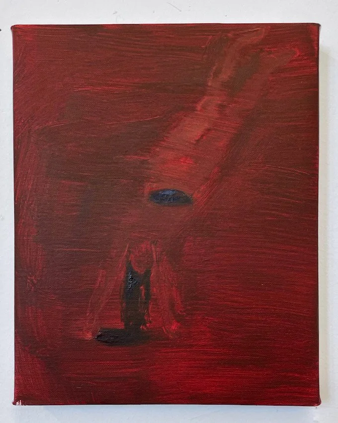  Another tentative one  oil on linen  10”x 8” 