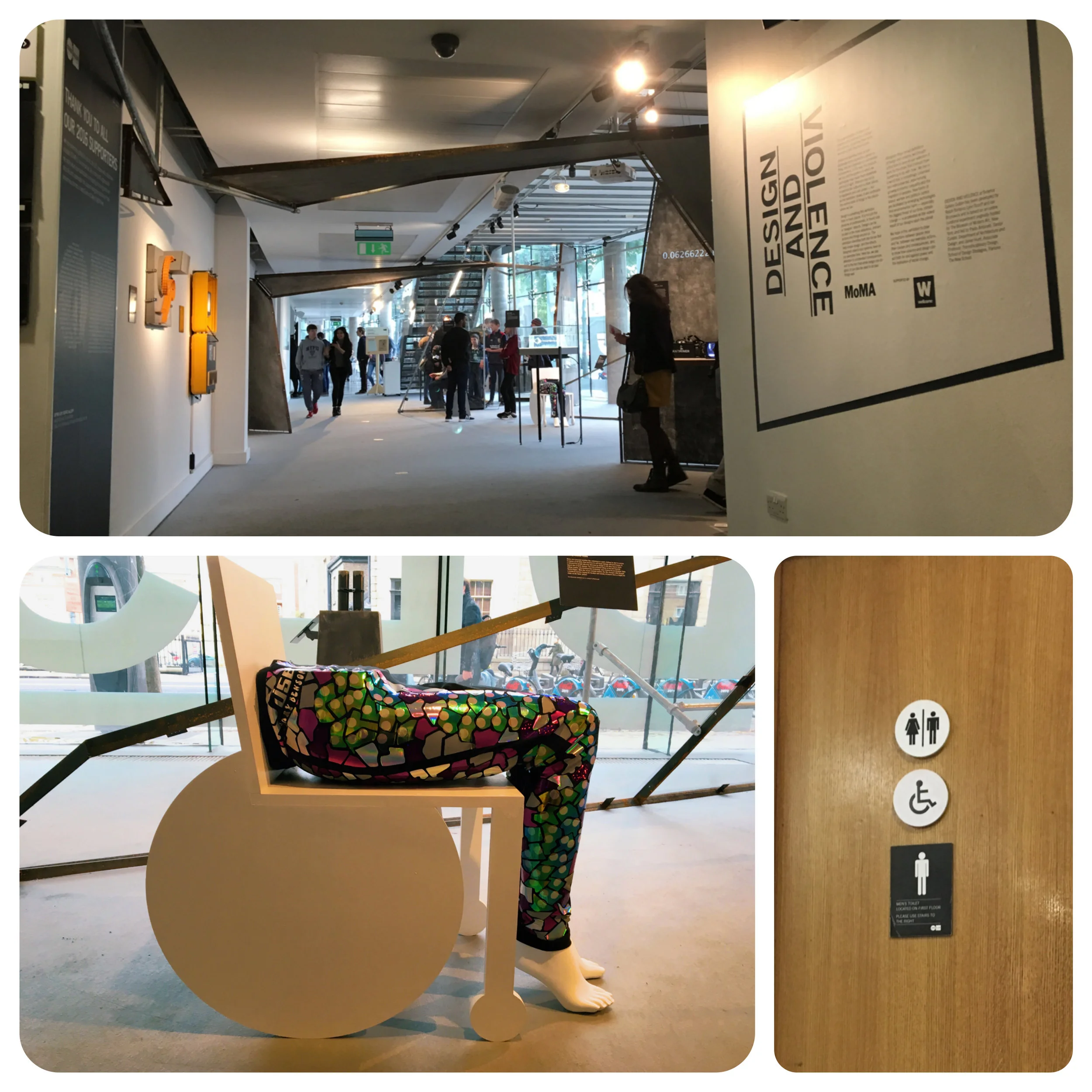 Interior, coffee shop and wheelchair-friendly toilet.