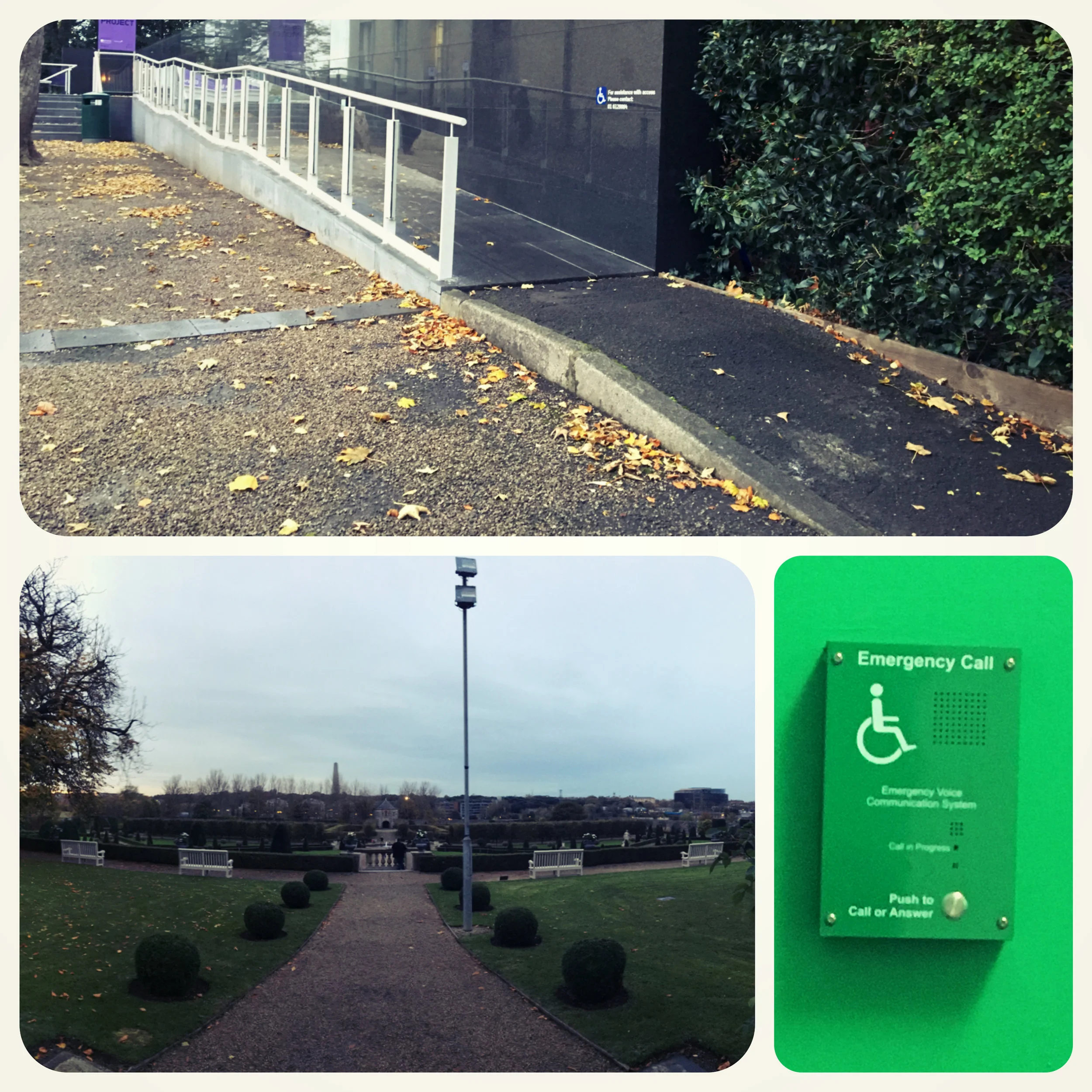 Side wheelchair-friendly ramp and garden.