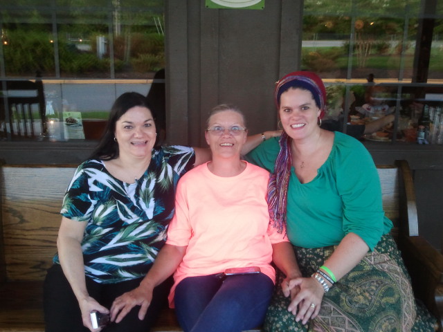 From right to left: Diana, Gail Ellen, and Gail Ellen's sister.