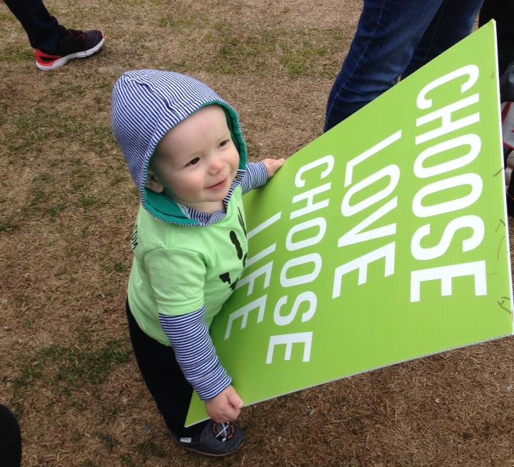 Our super cute sign model!