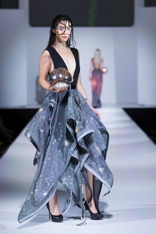 Designer: Buf Reynolds Model: Develop Model Management Stylist: EQ School of Hair Design