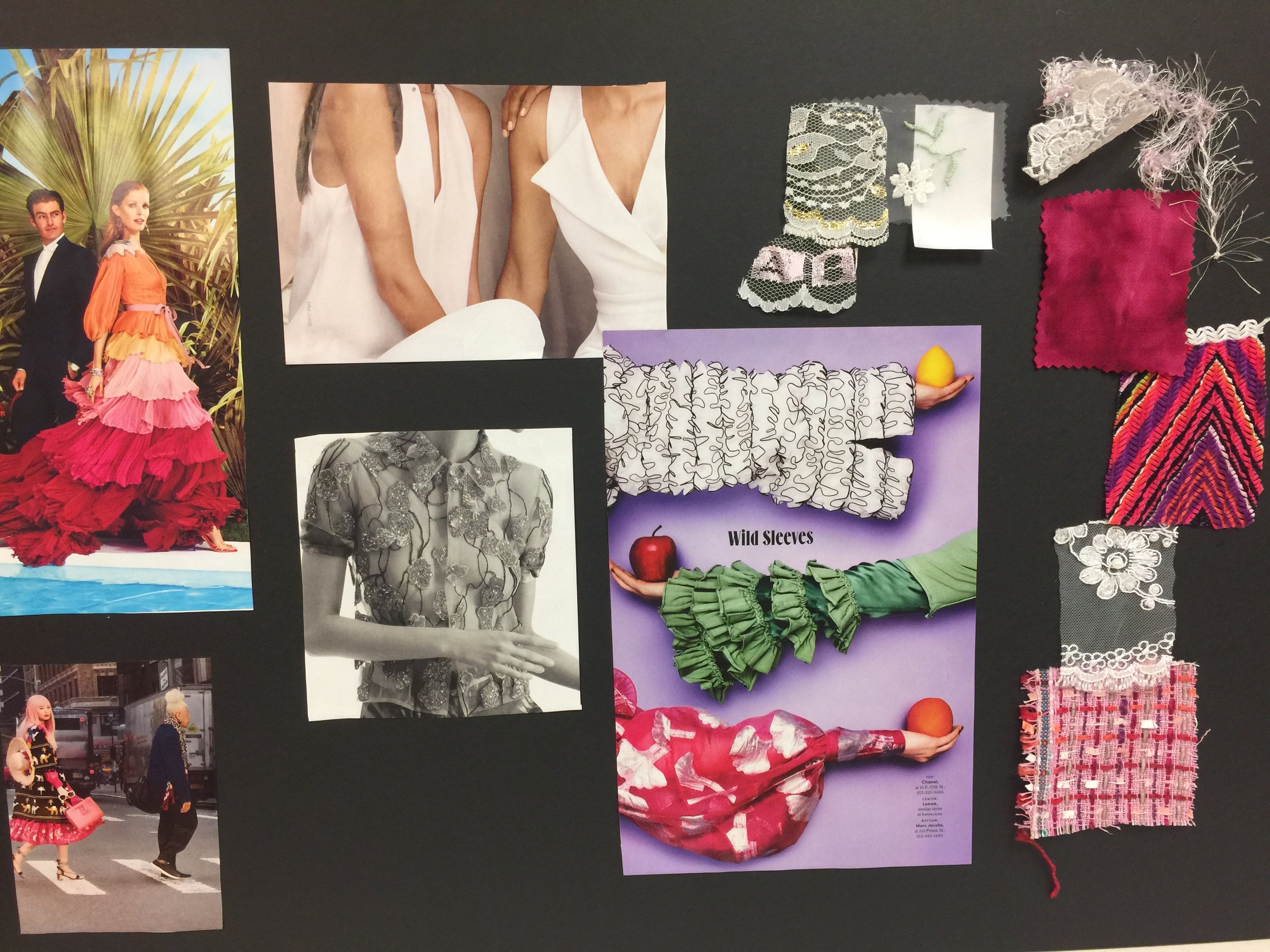 Fella's mood board for his upcoming collection
