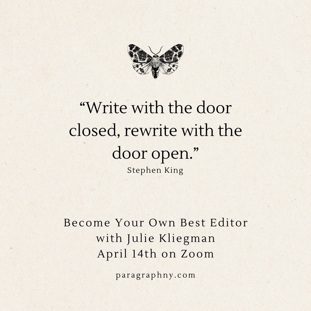 The secret to great writing? Editing. This Sunday, Julie Kliegman takes a deep dive into the editing process and how to apply it to your own work (or others). Looking for clarity and precision in your paragraphs? Look no further. 

Register: paragrap
