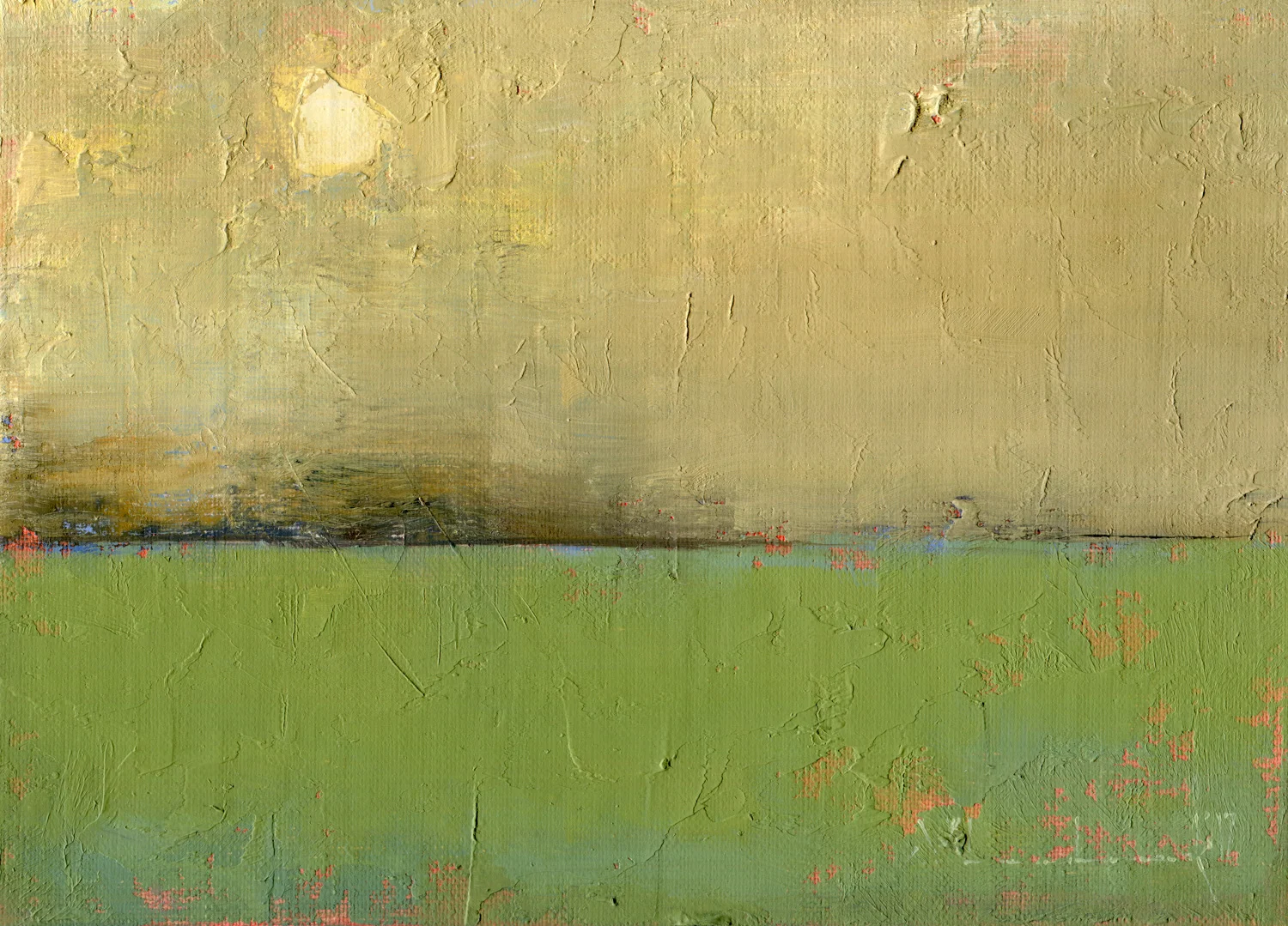 Water Meadow and Moon (2017) Sold