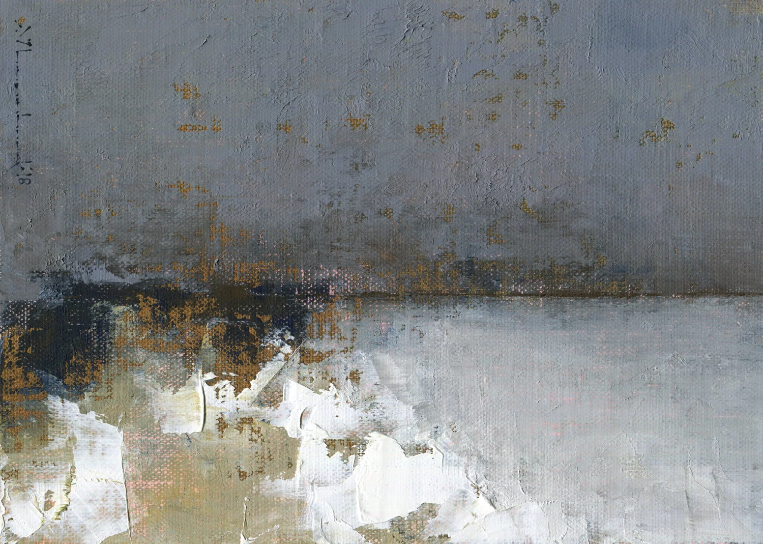 Along the Lake in Winter (2018) Sold