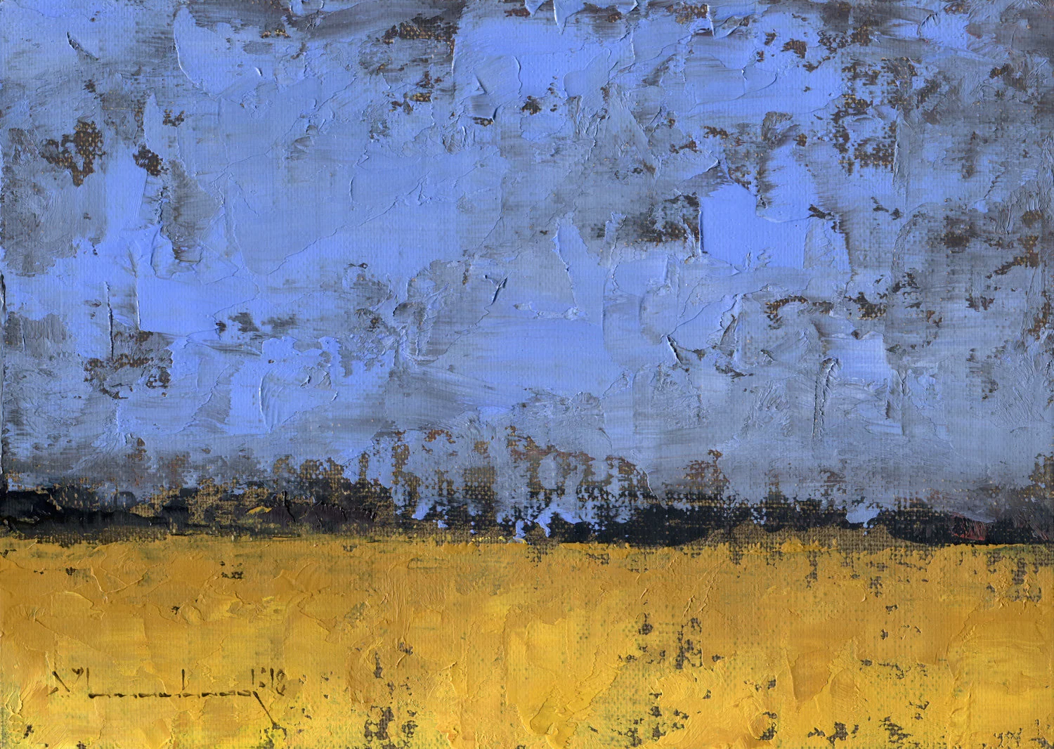 Wheat Field and Storm (2018) Sold