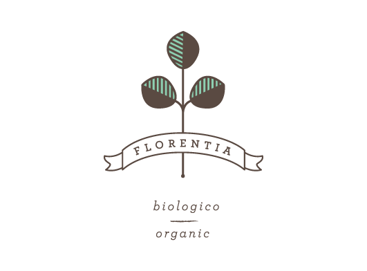 Logo design for the Firenze based (fictional) organic food company Florentia, completed while studying design at SACI, Florence Italy, 2012