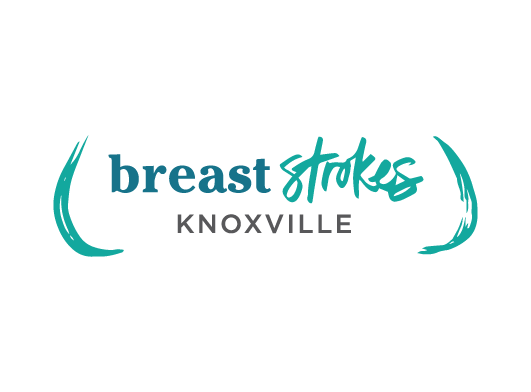 Logo redesign for Breaststrokes Knoxville, an organization providing direct aid to women battling cancer in East TN through an empowering & inclusive public art project since 2009. Art Direction: Nathanna Design, 2014