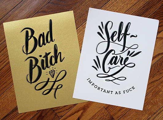 Hand-lettered print design for East Austin Studio Tour at White Light Studios, 2017.