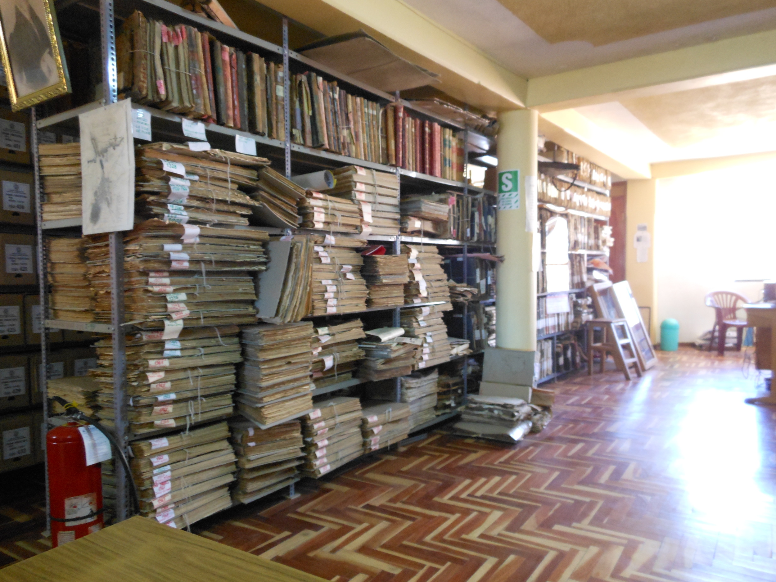  Regional Archive of Puno department. A fire in the 1990s destroyed or damaged many of the early records in the collection. 