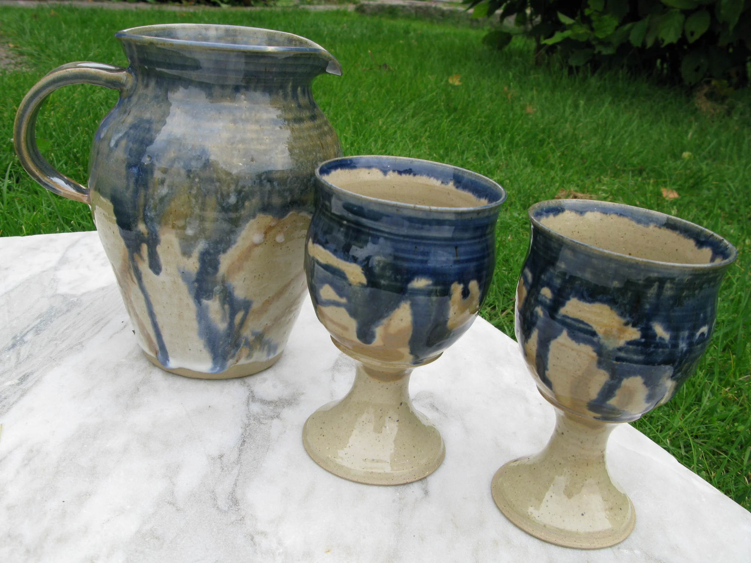 Jug and goblets 