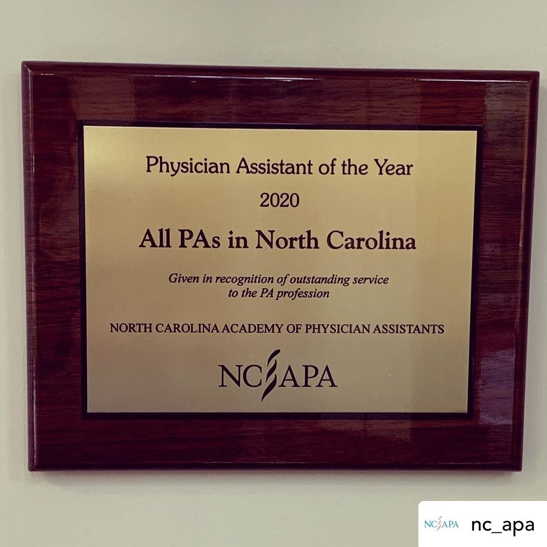 ICYMI: NCAPA 2020 PA of the Year was awarded to each and every PA in North Carolina. Congratulations to YOU! 👏

Posted @withregram &bull; @nc_apa As we all know, 2020 has proven to be a year like no other. At least, no other in the last 100 years! A