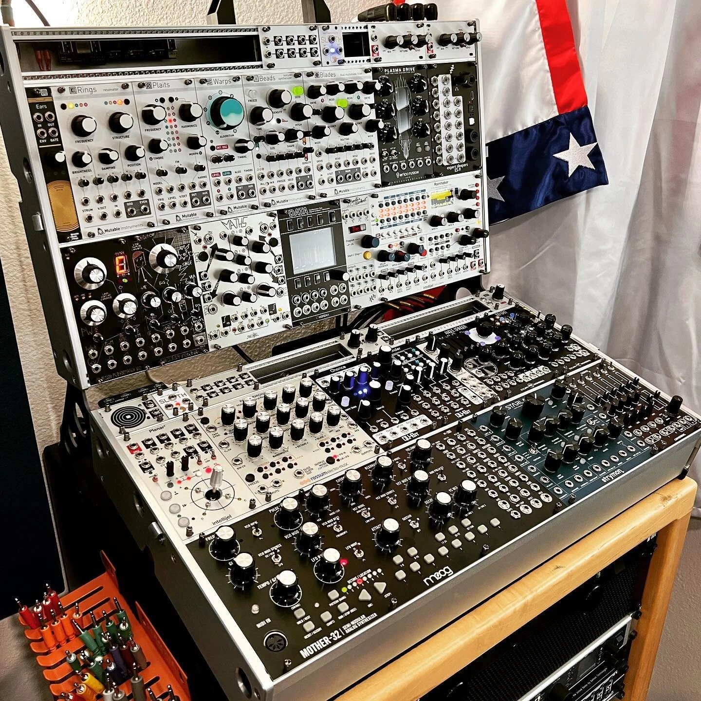 Well, I managed to fill up every last bit of 3U space in my cases. Happened a lot faster than I expected! I can always pull out the Mother-32 or the ES-9 if I need the space but for now I'm happy with my setup. Anyone have any good 1U module suggesti
