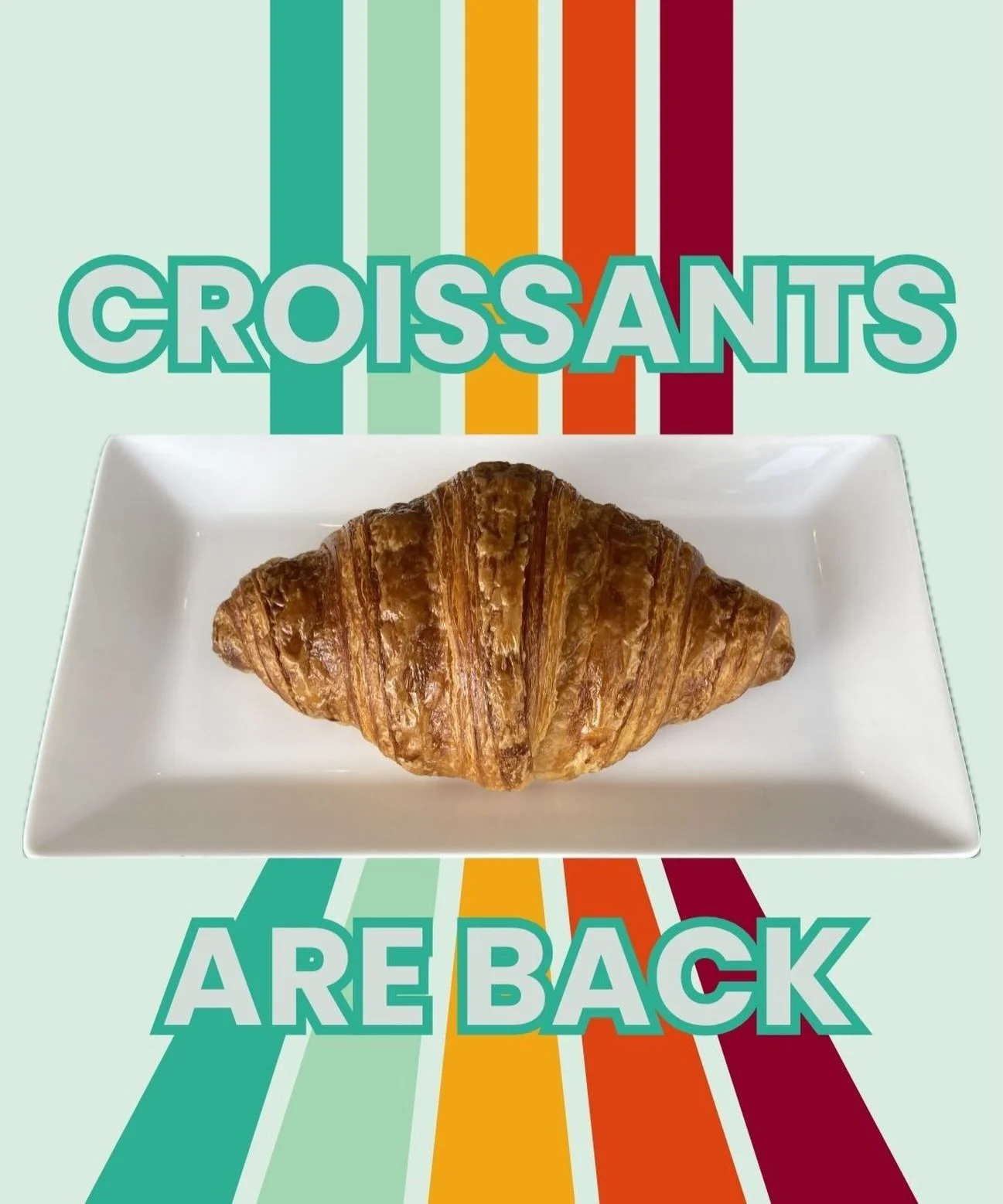 We are VERY, VERY happy to announce that we have been able to get a working sheeter and we have croissants back on the counter! 🥐💕

There aren&rsquo;t as many as we usually have on the weekends since we&rsquo;ve been dealing with delays, but we sho