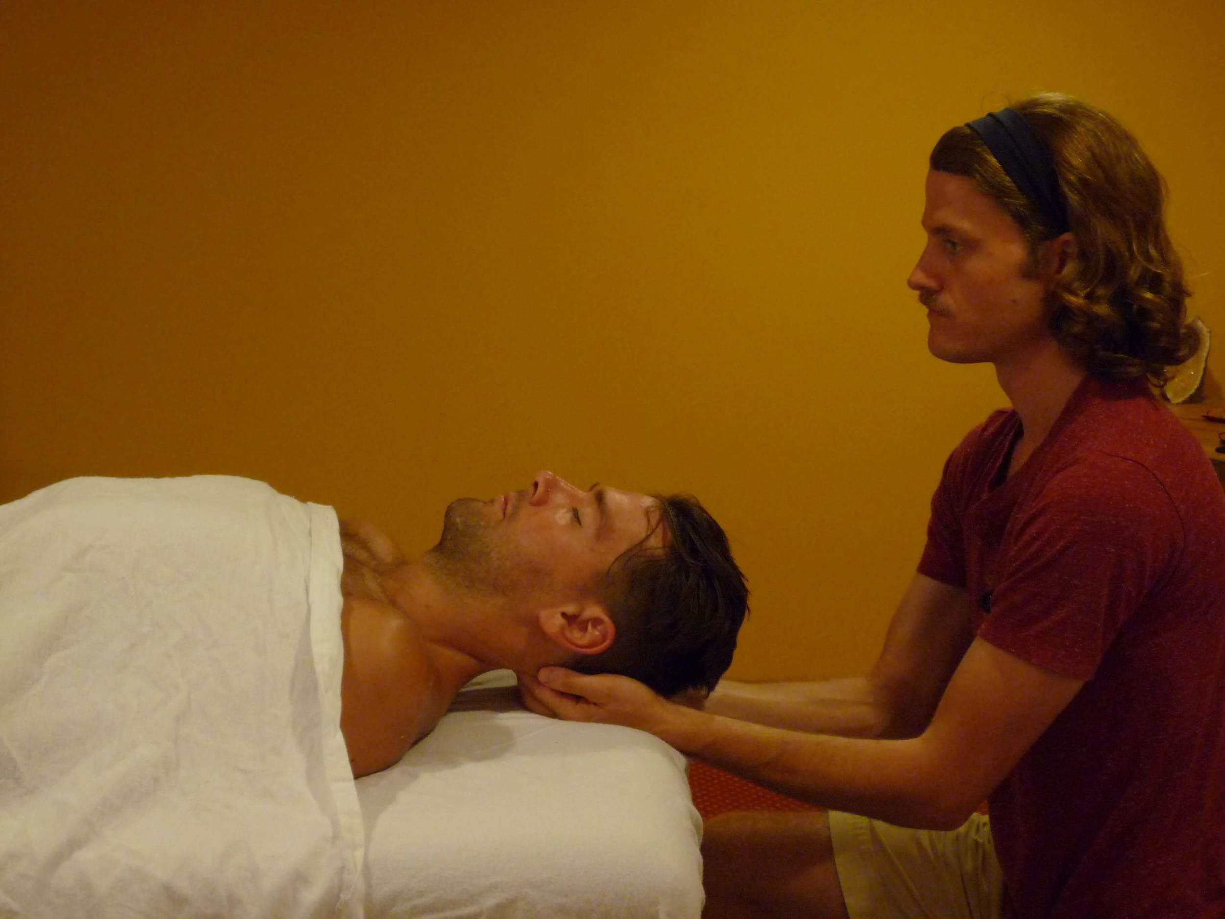 Neck massage in the Catalina Foothills
