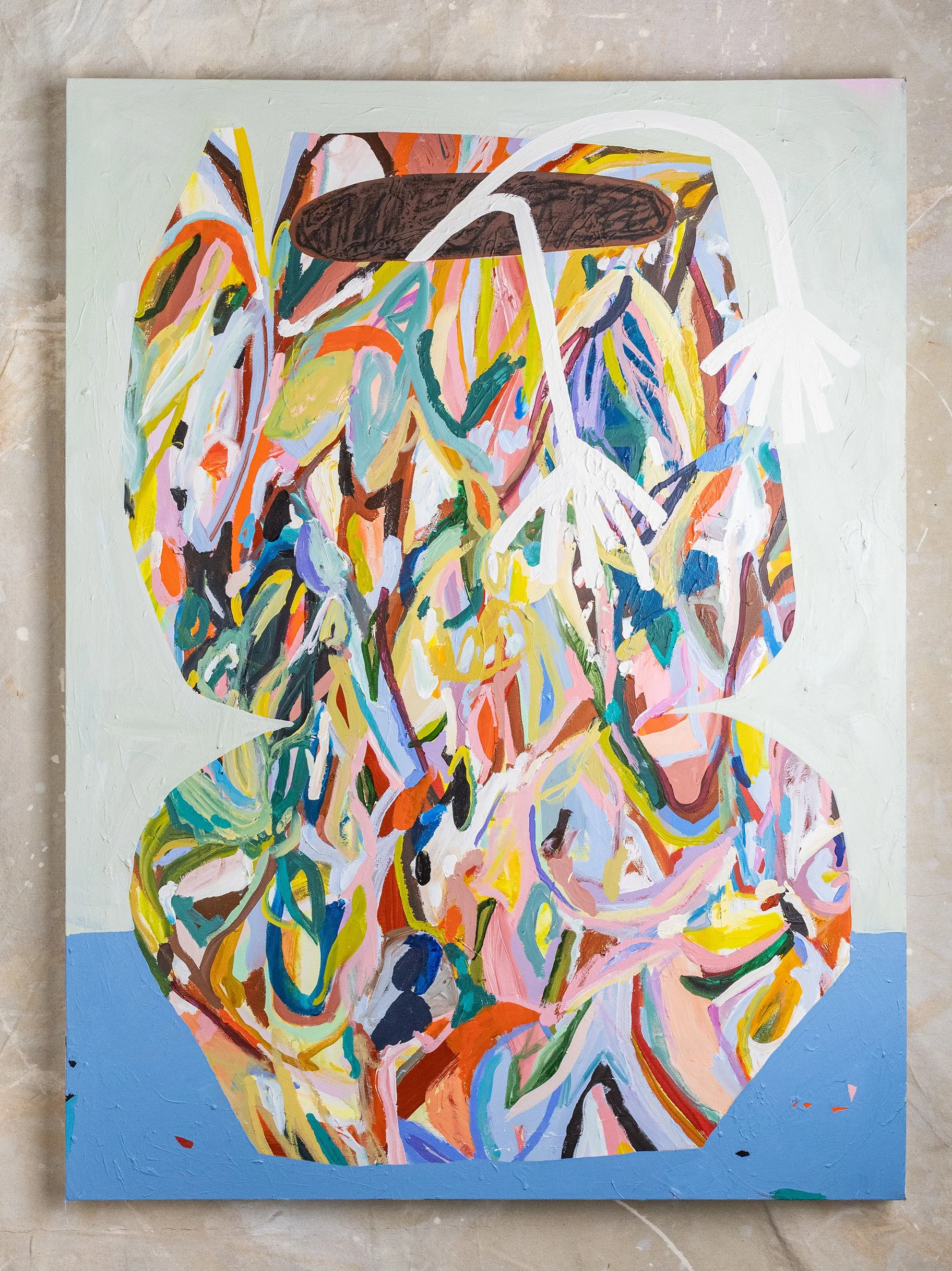  36” X 48” Acrylic and oil on canvas.  $2,000 