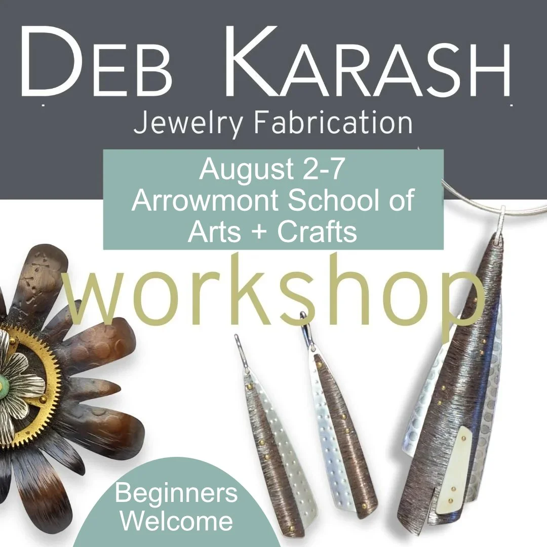 Jewelry fabrication class at Arrowmont School of Arts and Crafts with Deb Karash