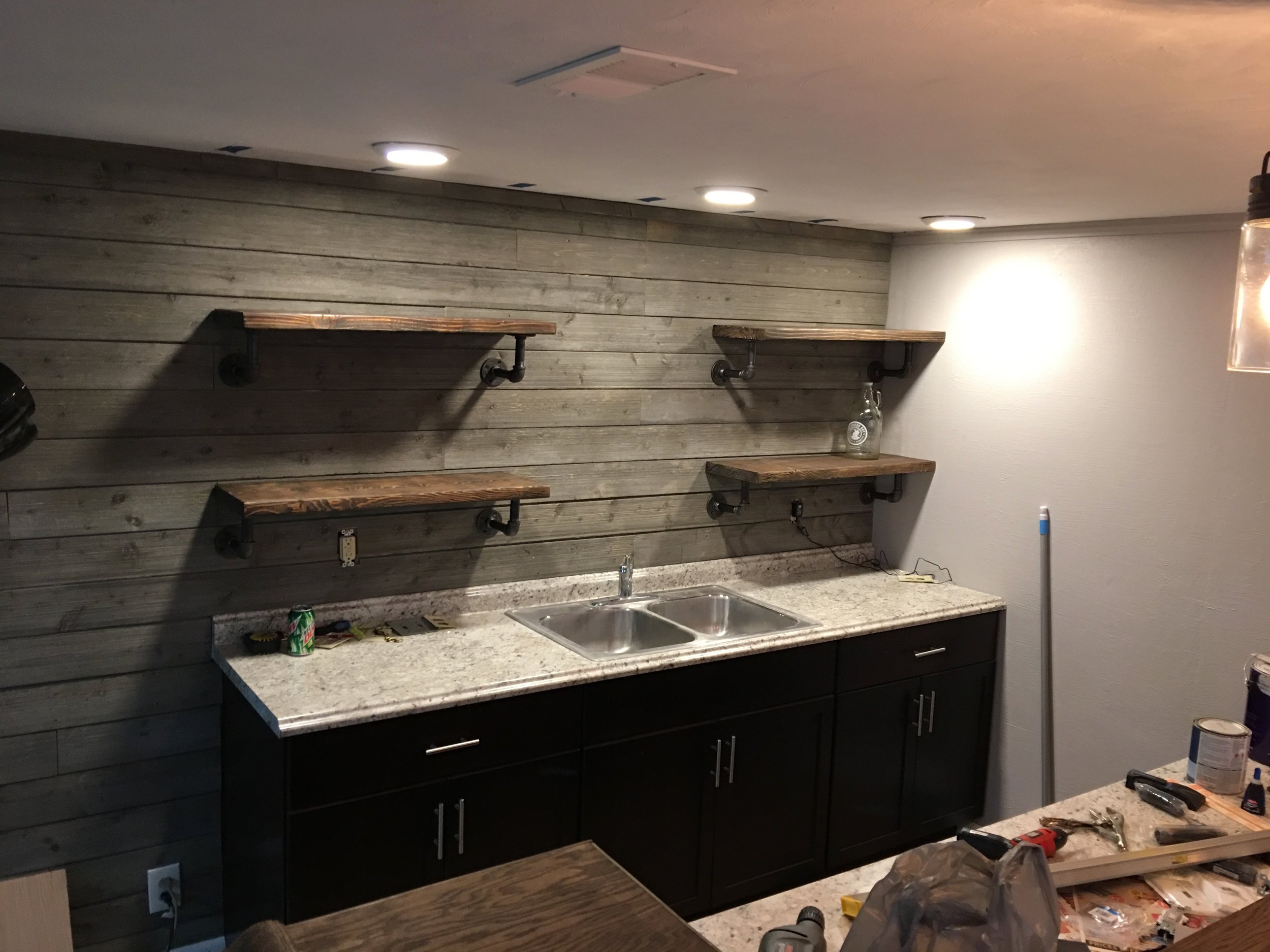 Finished shelves
