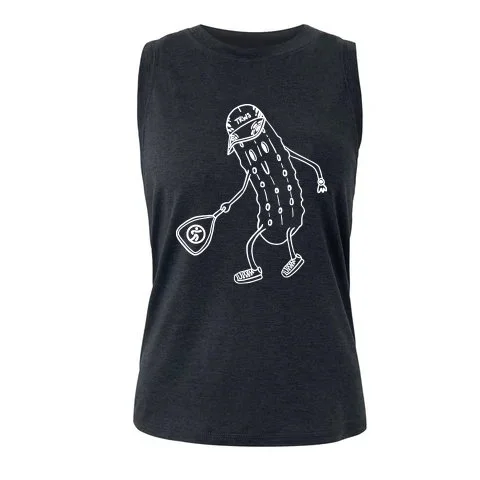 Pickleball character larger with icon with paddle on it. 