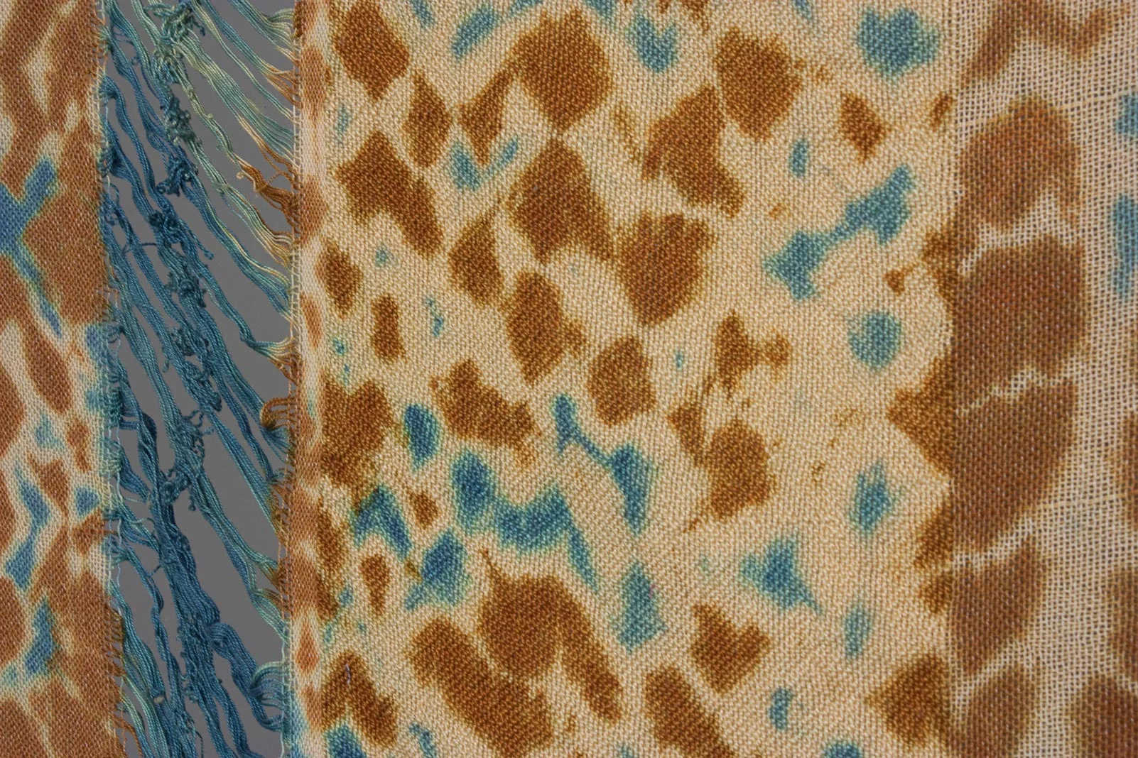 Woven Shibori Landscape (detail) <P> <P> <font size = 2>2010; Cotton, cotton/poly blend. Handwoven, hand-dyed. <P></font>