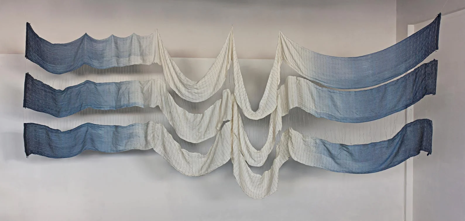 Course <P> <P> <font size = 2>2010; Tencel, wool, olefin. Handwoven, hand-dyed. <P></font>