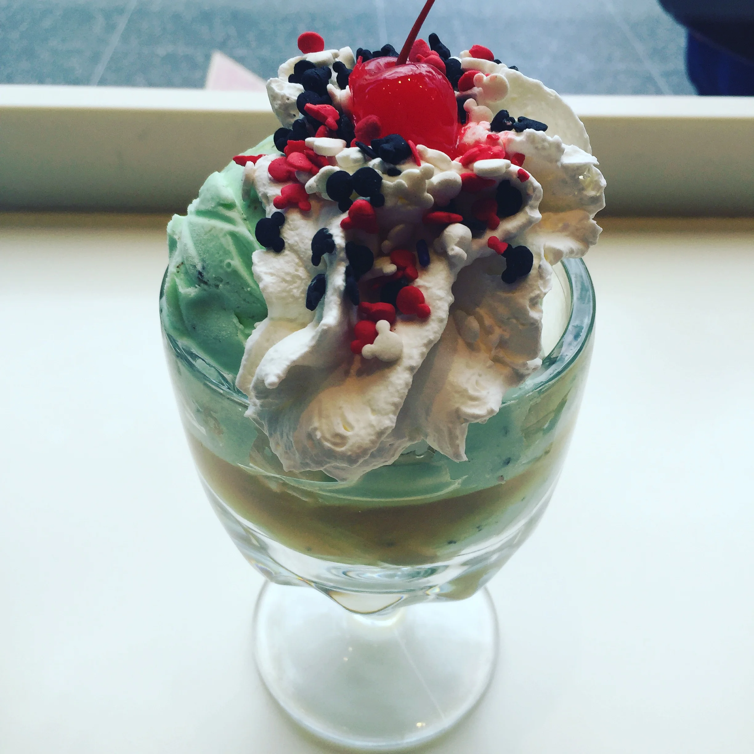 The pin trader sundae at Ghirardelli--you get to customize it