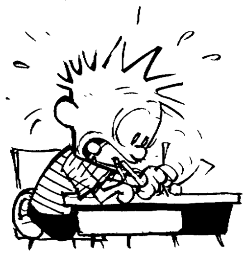 Calvin and I are doing similar things here.....